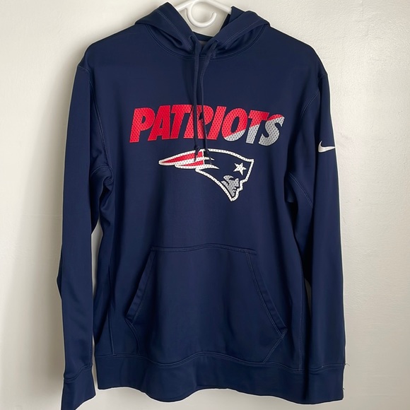 Men’s NIKE Therma-Fit NFL Patriots Hoodie Sz M - Picture 1 of 5